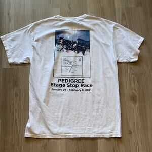 Men's 2021 Pedigree Stage Stop Mushers Mushing Dog Race Wyoming Shirt Sz Large